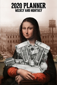 2020 Planner Weekly and Monthly: Harley Davidson IronHead V-Twin Motorcycle Engine Retro Mona Lisa (Jan 1, 2020 to Dec 31, 2020)