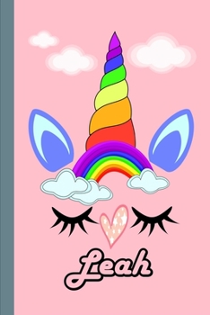 Leah: Personalized Unicorn Sketchbook For Girls With Pink Name: Leah: Personalized Unicorn Sketchbook For Girls With Pink Name  Doodle, Sketch, Create!