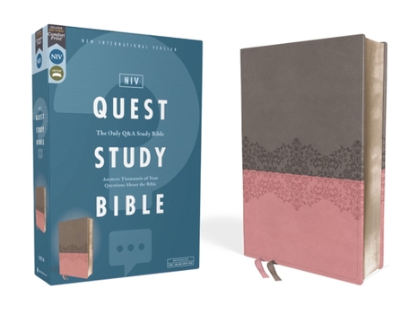 Imitation Leather Niv, Quest Study Bible, Leathersoft, Gray/Pink, Comfort Print: The Only Q and A Study Bible Book