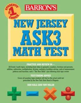 Paperback Barron's New Jersey Ask3 Math Test Book