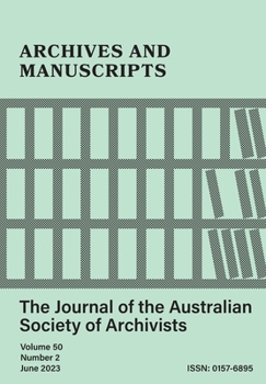 Paperback Archives and Manuscripts Vol. 50 No. 2 Book