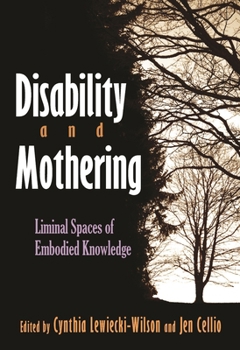 Paperback Disability and Mothering: Liminal Spaces of Embodied Knowledge Book