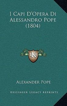 Paperback I Capi D'Opera Di Alessandro Pope (1804) [Italian] Book