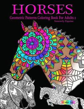 Paperback HORSES Geometric pattens coloring book for adults Book