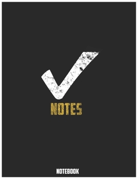 Paperback Notebook NOTES - Large (8.5 x 11 inches) - 120 Pages- Black Cover Book