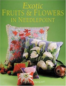 Paperback Exotic Fruits & Flowers in Needlepoint Book