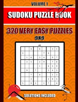 Paperback Sudoku Puzzle Book: 320 Very Easy Puzzles, 9x9, Solutions Included, Volume 1, (8.5 x 11 IN) Book