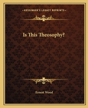 Paperback Is This Theosophy? Book