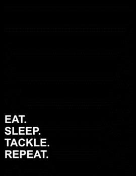 Eat Sleep Tackle Repeat: Two Column Ledger Account Book, Accounting Ledger, Personal Bookkeeping Ledger , 8.5" x 11", 100 pages