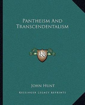 Paperback Pantheism And Transcendentalism Book