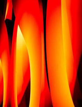 Paperback Abstract Flames Notebook: Wide Ruled 100 Sheets/200 Pages 7.44x9.69 Book