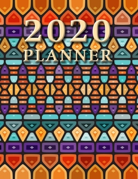 2020 planner: Weekly & Monthly Planner 2020, January to December 2020 Geometry, Colorful Geometric Pattern Cover, 8.5 x 11 inches.