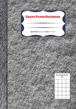 Paperback Graph Paper Notebook: Quad Ruled 4x4 - 110 Pages - 7" x 10" Squared Graphing Paper * Blank Notebook * Grid Paper * Softback ...(Composition Book