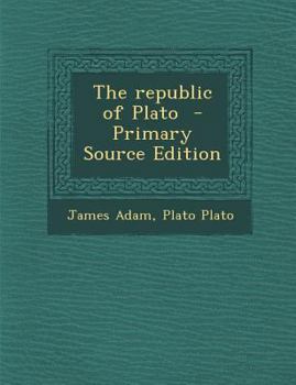 Paperback The republic of Plato [Greek, Ancient (To 1453)] Book