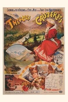 Paperback Vintage Journal Cauterets, France Travel Poster Book
