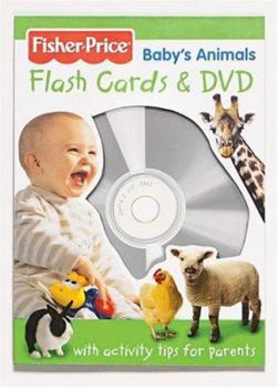 Hardcover Fisher Price Baby's Animals Flashcards and DVD Book