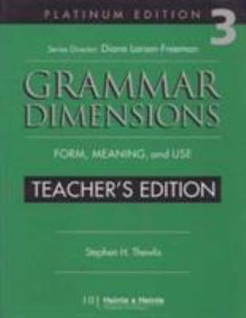 Paperback Grammar Dimensions, Level 3: Form, Meaning & Use, Platinum Edition Book