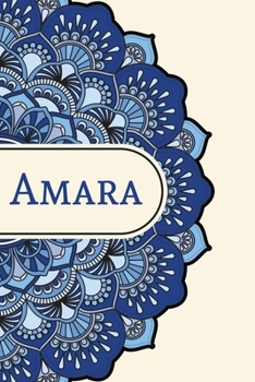 Mandala Notebook with Personalized Monogram Amara: A personalized monogram notebook just for you!