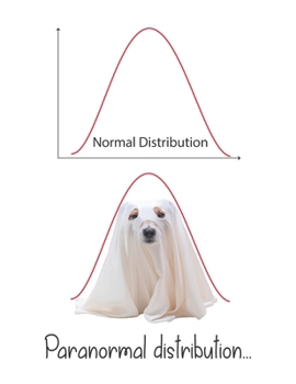 Paranormal distribution: 8.5" x 11" Blank Quadrille (quad) ruled Journal Notebook 120 pages of 5mm grid squared graph paper (Naughty Puppies)