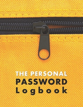 Paperback The Personal Password Log Book: Yellow Pocket Bag Unlock Designed Cover, Professionally Journal Large Print with Text for Seniors [Large Print] Book