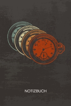 NOTIZBUCH A5 Dotted: 70er Liebhaber Notizheft GEPUNKTET 120 Seiten - Antike Uhr Notizblock Vintage Taschenuhr Skizzenbuch - Vintage Geschenk f�r Retro Liebhaber Vintage Liebhaber 90er Kind