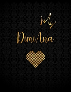 DimiAna: Black Personalized Lined Journal with Inspirational Quotes