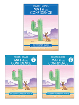 Paperback Fourth Grade Math with Confidence Complete Bundle Book