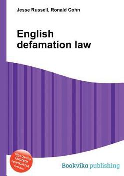 Paperback English Defamation Law Book
