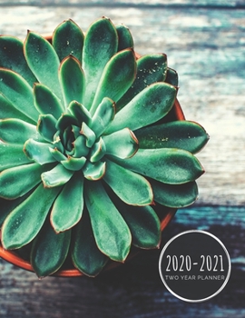 Paperback 2020-2021 Two Year Planner: Succulent Planner January 1, 2020 to December 31, 2021 Weekly & Monthly Planner + Calendar Views Small Plant 2 Year Ca Book