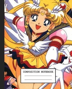 Notebook: Anime Japan Sailor Moon Soft Glossy Cover Graph Paper Pages Book 7.5 x 9.25 Inches 110 Pages