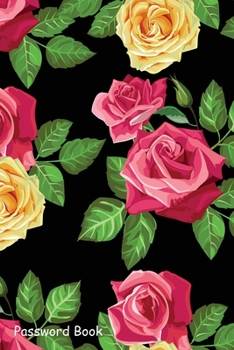Paperback Password Book: Include Alphabetical Index With Red Rose Flower Seamless Pattern Book