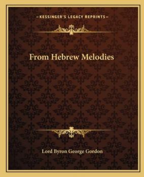 Paperback From Hebrew Melodies Book