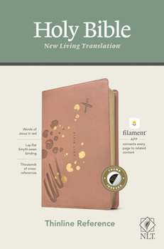 Imitation Leather NLT Thinline Reference Bible, Filament Enabled Edition (Red Letter, Leatherlike, Pink, Indexed) Book
