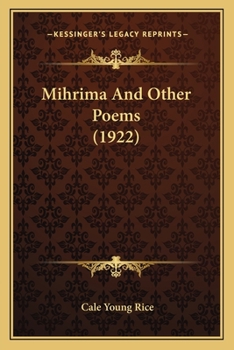 Paperback Mihrima And Other Poems (1922) Book