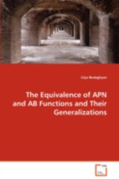 Paperback The Equivalence of APN and AB Functions and Their Generalizations Book