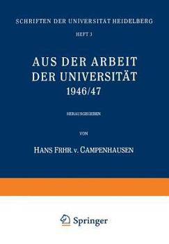 Paperback Aus Der Arbeit Der Universität 1946/47 [German] Book
