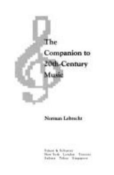 Hardcover Companion to Twentieth-Century Music Book