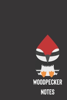 Paperback woodpecker notes: small lined Woodland Animals Notebook / Travel Journal to write in (6'' x 9'') 120 pages Book