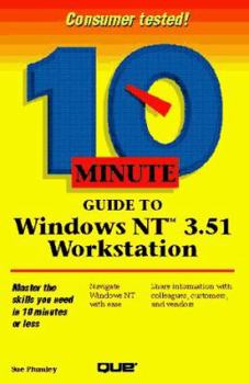 Paperback 10 Minute Guide to Windows NT 3 51 Workstation Book