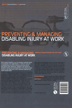Paperback Preventing and Managing Disabling Injury at Work Book