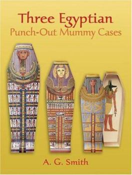 Paperback Three Egyptian Punch-Out Mummy Cases Book