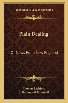 Paperback Plain Dealing: Or News From New England Book