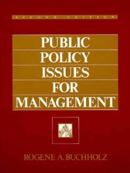 Paperback Public Policy Issues for Management Book