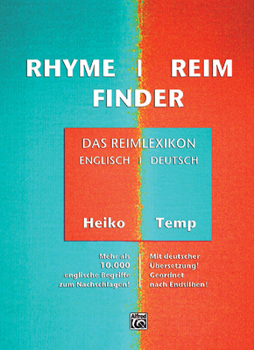 Paperback Reim Rhyme Finder: Das Reimlexikon Englisch-Deutsch [German] Book