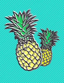 Paperback Guitar Tabs Paper Notebook: Pineapples Book