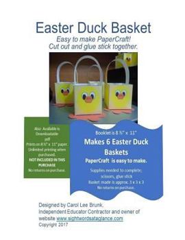 Paperback Easter Duck Basket PaperCraft: Easter Duck Basket PaperCraft Book