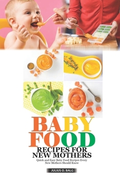 Paperback Baby Food Recipes for New Mothers: Quick and Easy Baby Food Recipes Every New Mom Should Know Book