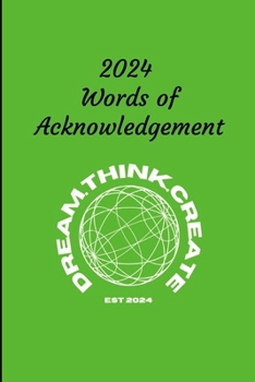 Paperback 2024 Words of Acknowledgement Book