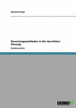 Paperback Bewertungsmethoden in der räumlichen Planung [German] Book