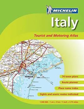 Spiral-bound Michelin Italy Tourist and Motoring Atlas Book
